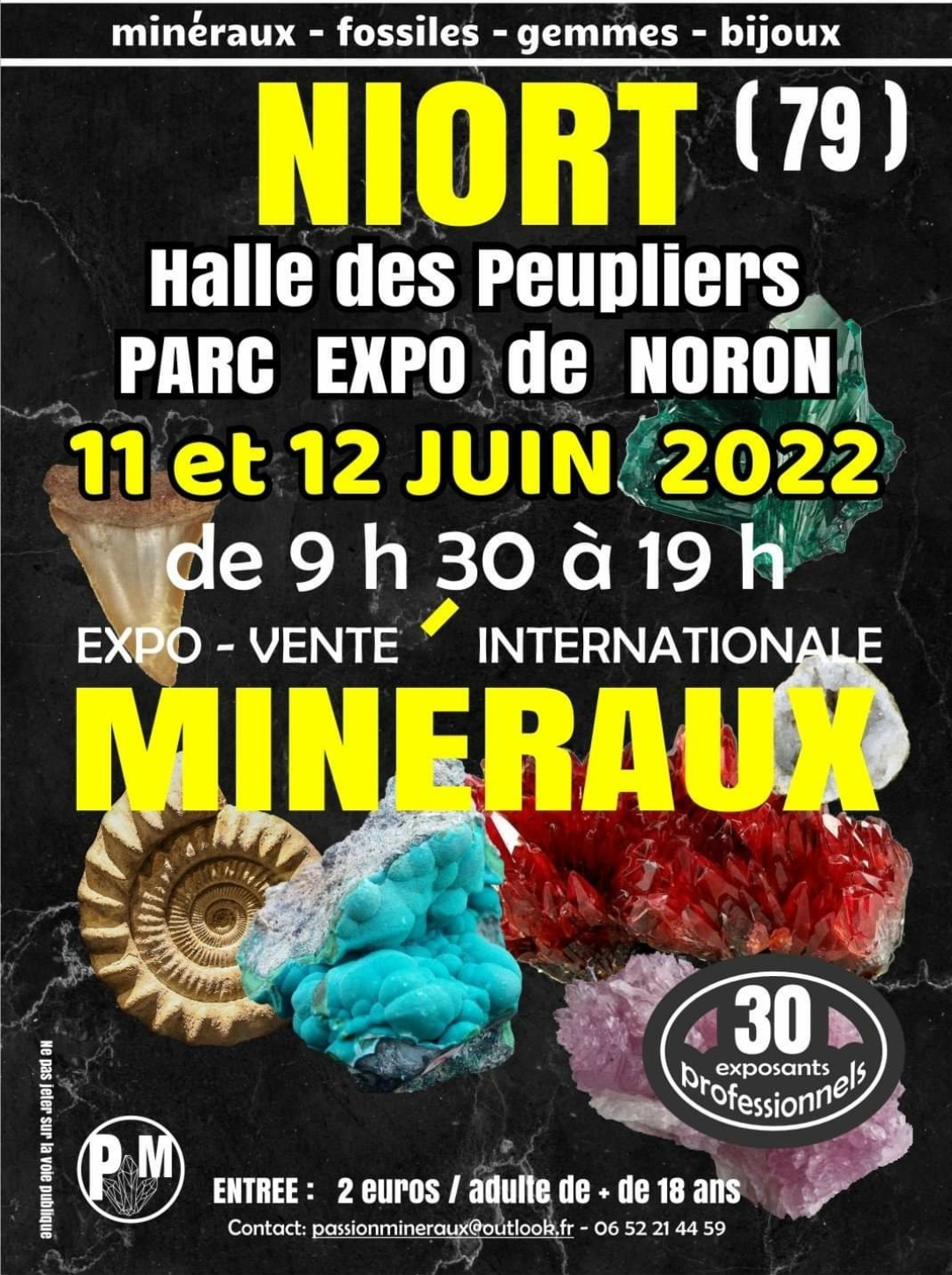Expo-vente de minéraux, fossiles, gemmes, bijoux