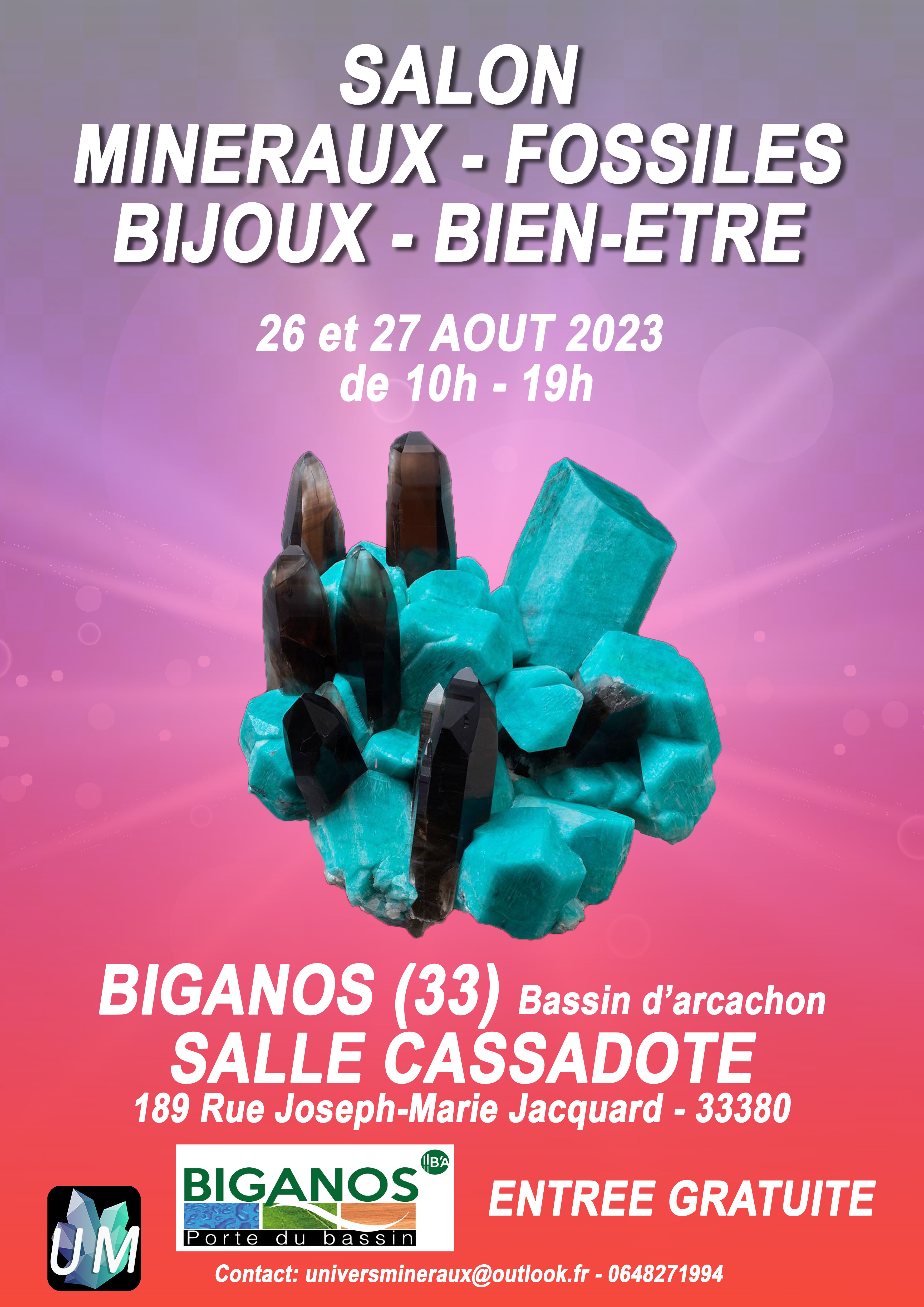 Salon minéraux, fossiles, bijoux de créateur et bien-être.