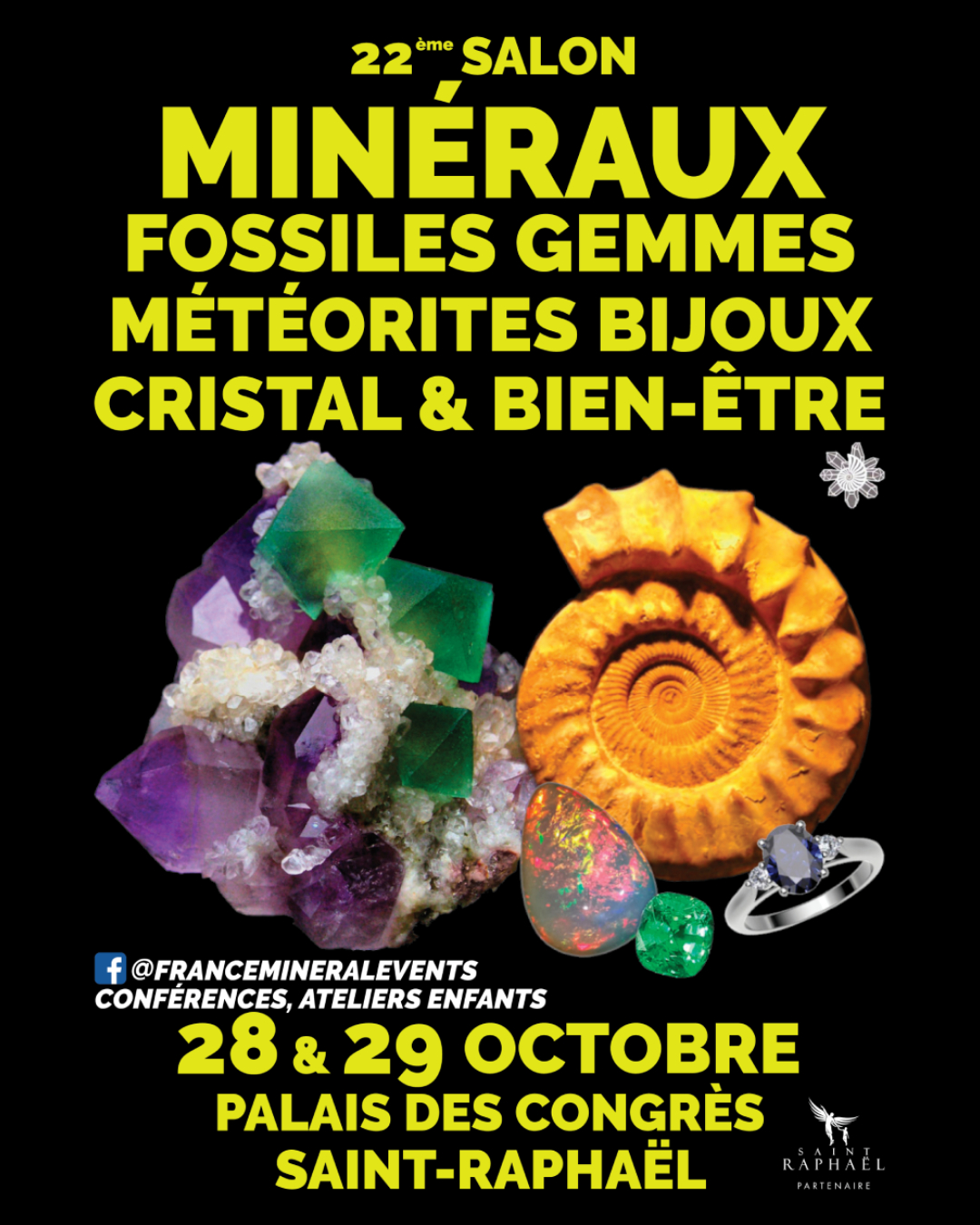 22ème Salon des Minéraux, Fossiles, Gemmes et Bijoux de Saint-Raphaël