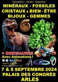 Mineralien Fossilien Kristalle & Wohlbefinden Ausstellung Schmuck und Edelsteine + Dinosaurier-Ausstellung