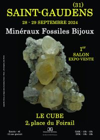 1. SCHMUCKAUSSTELLUNG FÜR FOSSILE MINERALIEN in SAINT-GAUDENS