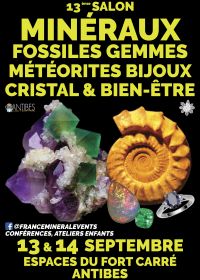 13. MinéralEvent-Ausstellung in Antibes – Mineralien, Fossilien, Edelsteine, Schmuck, Kristall und Wohlbefinden
