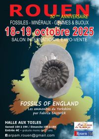 30. Ausgabe der Internationalen Ausstellung für Fossilien, Mineralien und Vorgeschichte in Rouen