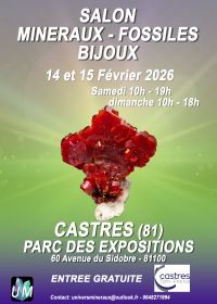 Mineralien-, Fossilien- und Designerschmuckausstellung.