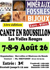 Mineralien-, Fossilien- und Schmuckmesse in Canet en Roussillon