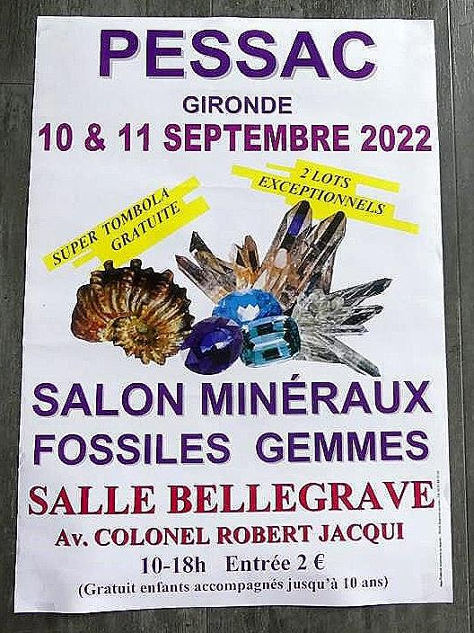 26. Mineralien-, Fossilien- und Edelsteinmesse von Pessac