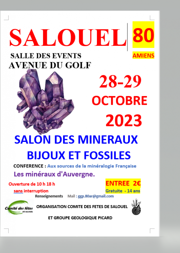 Messe für Mineralien, Fossilien und Schmuck in Salouël