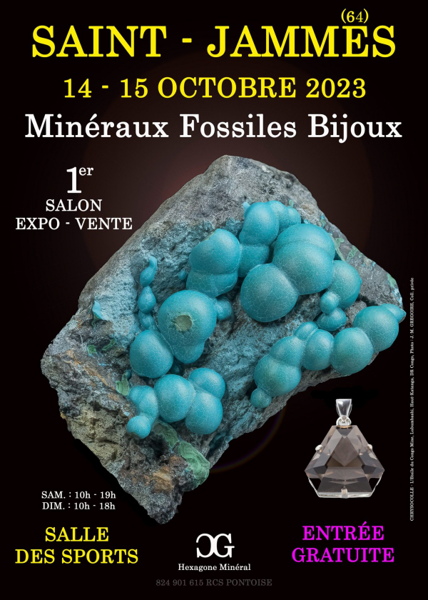 1. SCHMUCKAUSSTELLUNG FÜR FOSSILE MINERALIEN in SAINT-JAMMES
