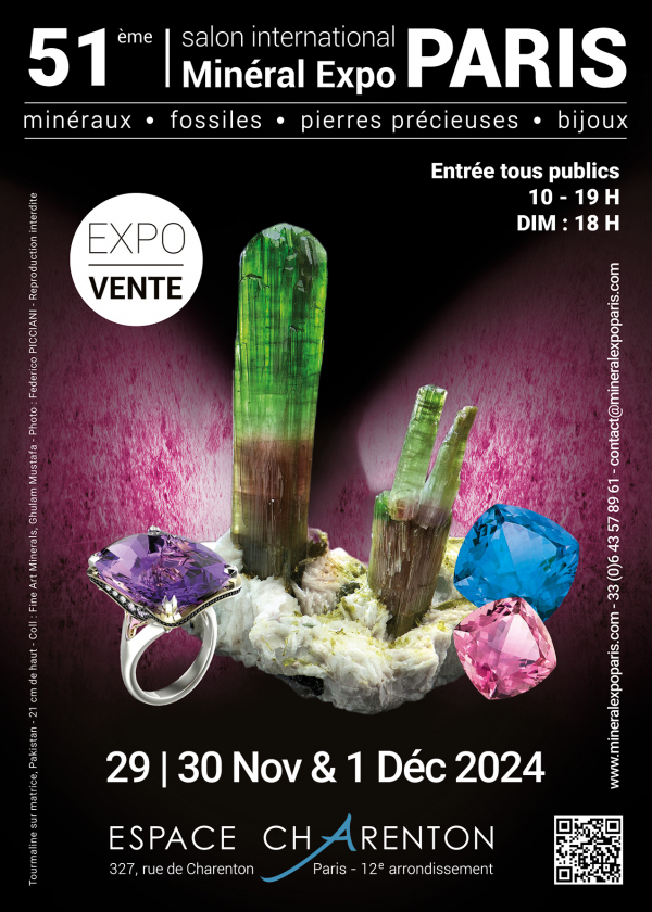 51. Ausgabe Salon Minéral Expo Paris 2024 – 75012 Paris