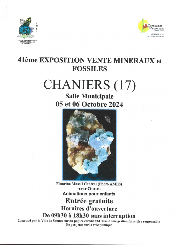 Tauschausstellung und Verkauf von Mineralien und Fossilien