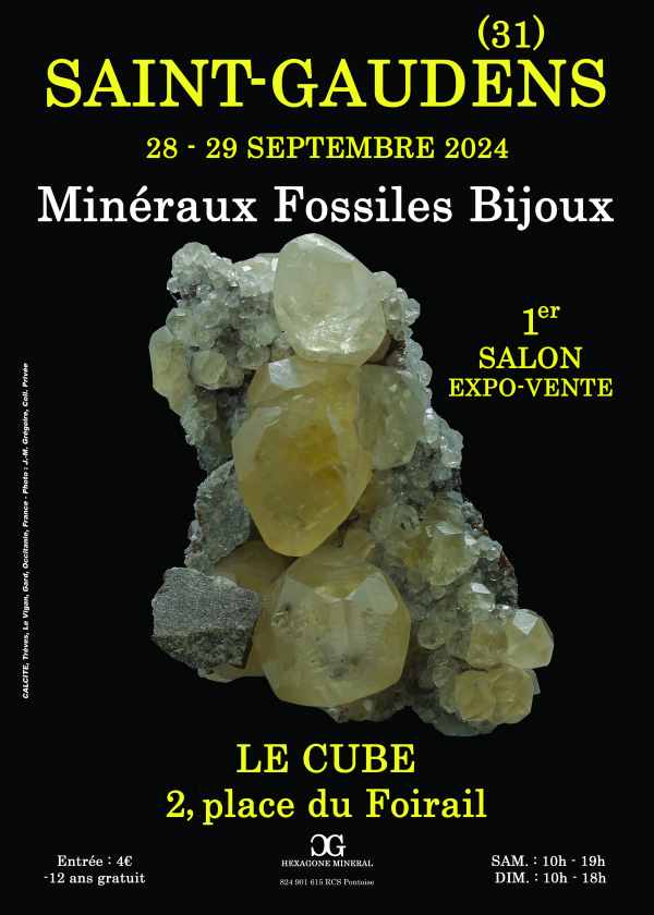 1. SCHMUCKAUSSTELLUNG FÜR FOSSILE MINERALIEN in SAINT-GAUDENS
