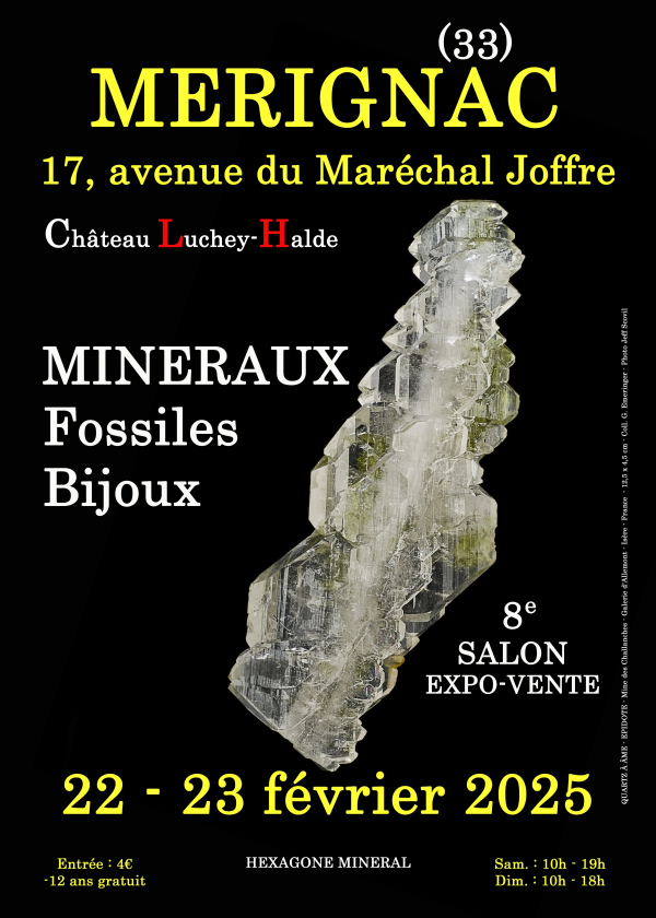 8. Ausstellung für Fossilienschmuck aus Mérignac-Mineralien