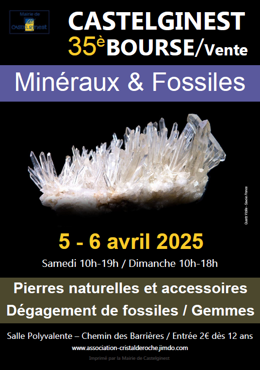 35. Messe für Mineralien, Fossilien und Natursteine in CASTELGINEST