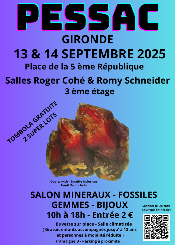 29. MINERALIEN-, FOSSILIEN- UND EDELSTEINAUSSTELLUNG IN PESSAC