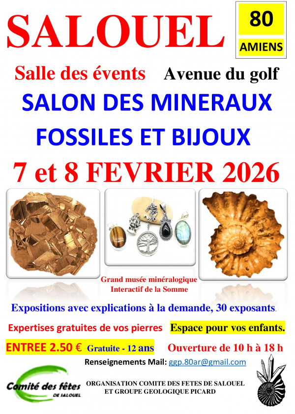 Mineralien-, Fossilien- und Schmuckmesse in Salouel