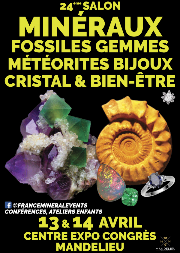 24. Mineral Show Mandelieu Event – Mineralien, Fossilien, Edelsteine, Schmuck, Kristall und Wohlbefinden
