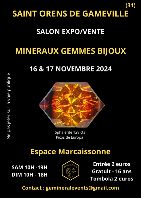 1. Mineralien-, Edelstein- und Schmuckmesse in Saint Orens de Gameville