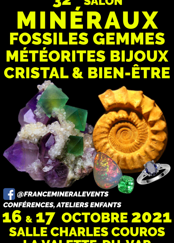 32. Mineral Fair Event La Valette-du-Var - Mineralien, Fossilien, Kristall & Wohlbefinden, Edelsteine, Schmuck