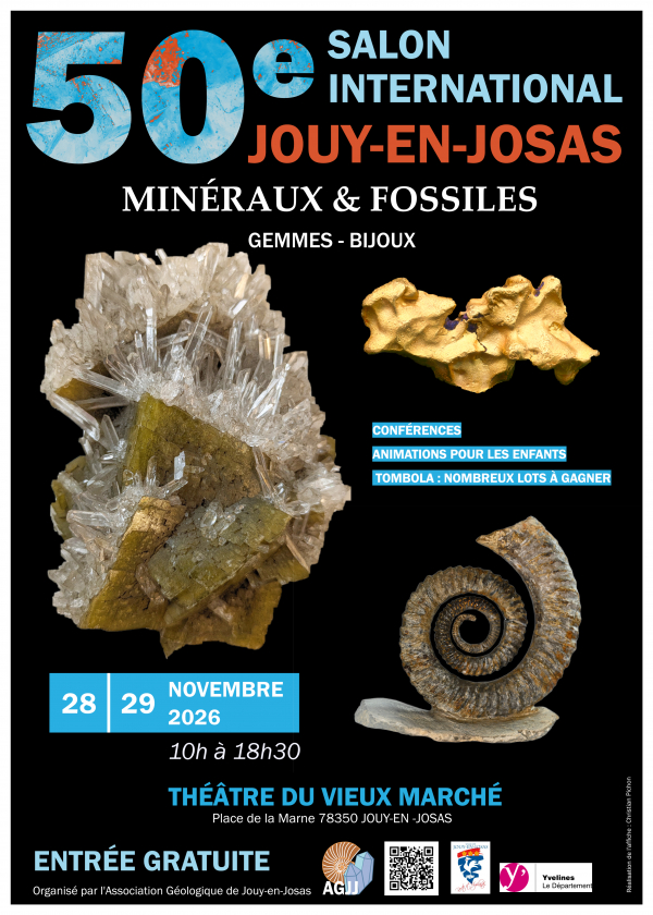 50. Internationale Mineralien-, Fossilien-, Edelstein- und Schmuckausstellung in Jouy-en-Josas