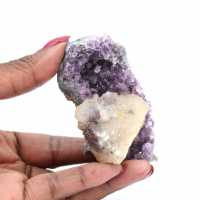 Calcit auf Amethyst