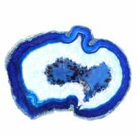 Polierte blaue Achatscheiben für wissenschaftliche Dekoration