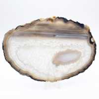 Polierte, durchscheinende Achatplakette