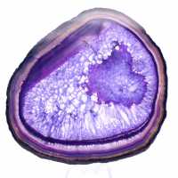 Brasilianische violette Achatplakette: Dekoratives Objekt