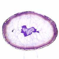 Scheibe aus violettem Achatmineral – Herkunft: Brasilien