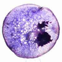 Scheibe aus massivem brasilianischem Achat, Lilatöne