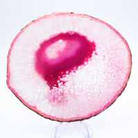 Dekorative Scheibe aus rosafarbenem Achat