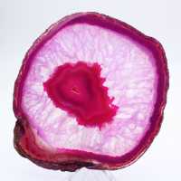 Dekorative Scheibe aus rosafarbenem Achat