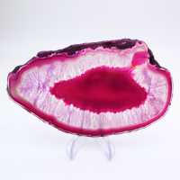 Dünne Scheibe rosafarbenen Achats