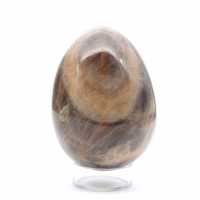 Schwarzes Mondstein-Mikroklin-Ei