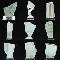 Natürliche grüne Aragonit-Stein-Scheibe