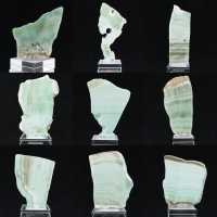 Natürliche grüne Aragonit-Stein-Scheibe