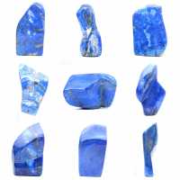 Tiefblauer Lapislazuli-Mineralienschmuck aus Afghanistan Tiefblauer Lapislazuli-Mineralienschmuck aus Afghanistan