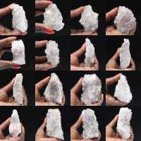 Rohquarz aus Marokko, Kristalle mit Goethit-Einschlüssen