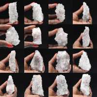 Rohquarz aus Marokko, Kristalle mit Goethit-Einschlüssen