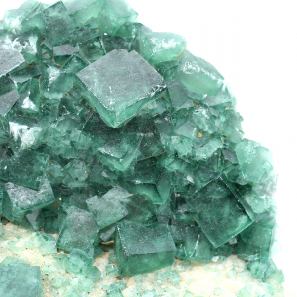 Fast 4 Kilo kristallisierte grüne Fluoritwürfel
