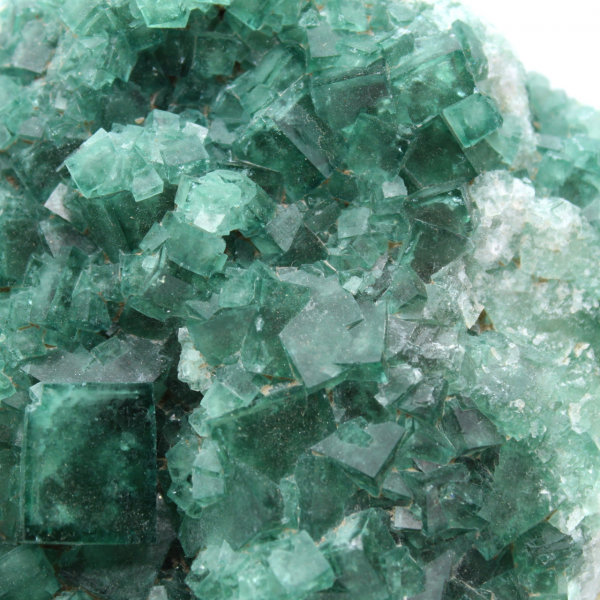 Kristallisation von grünem Fluorit aus Madagaskar
