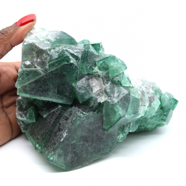 Roher natürlicher Fluorit in grünen Kristallen