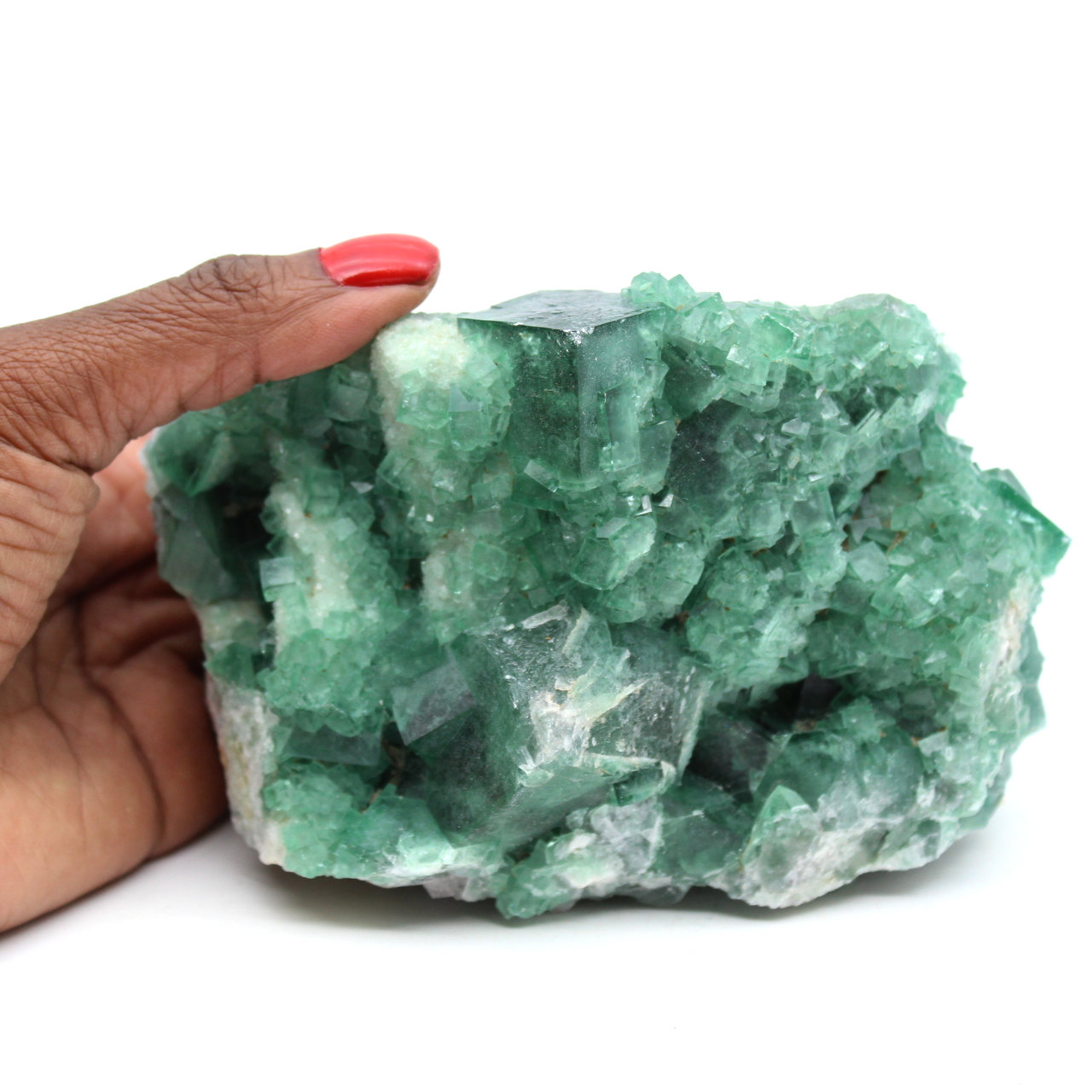 Rohe natürliche grüne Fluoritkristalle