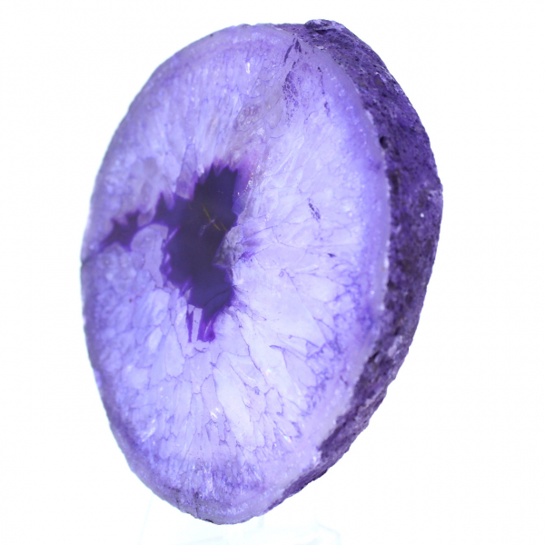 Scheibe aus violettem Achatmineral