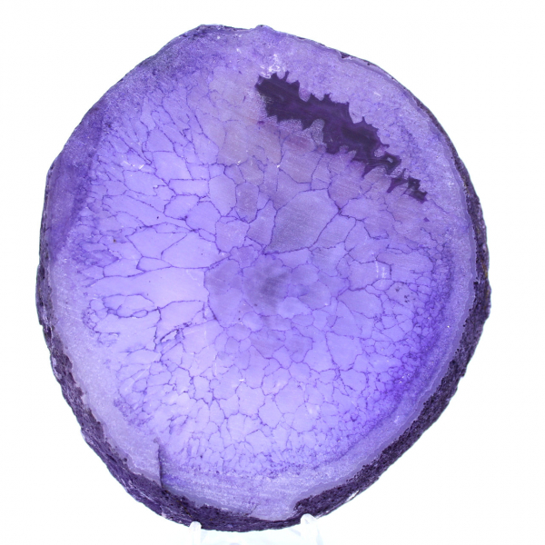 Scheibe aus violettem Achatmineral