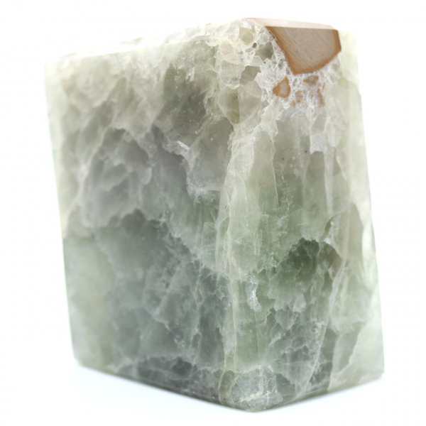 Grüner Fluorit-Hexaeder-Block