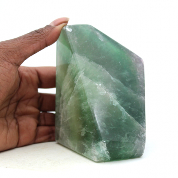 Grüner Fluorit-Oktaederblock