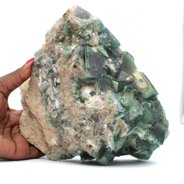 Natürliche kubische fluoritkristalle aus madagaskar