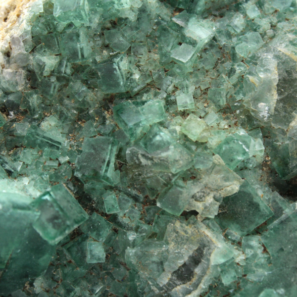 Rohe natürliche grüne fluoritkristalle