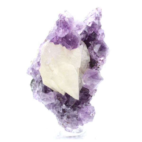 Calcit auf Amethyst