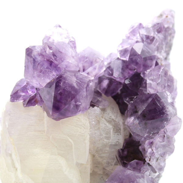 Calcit auf Amethyst